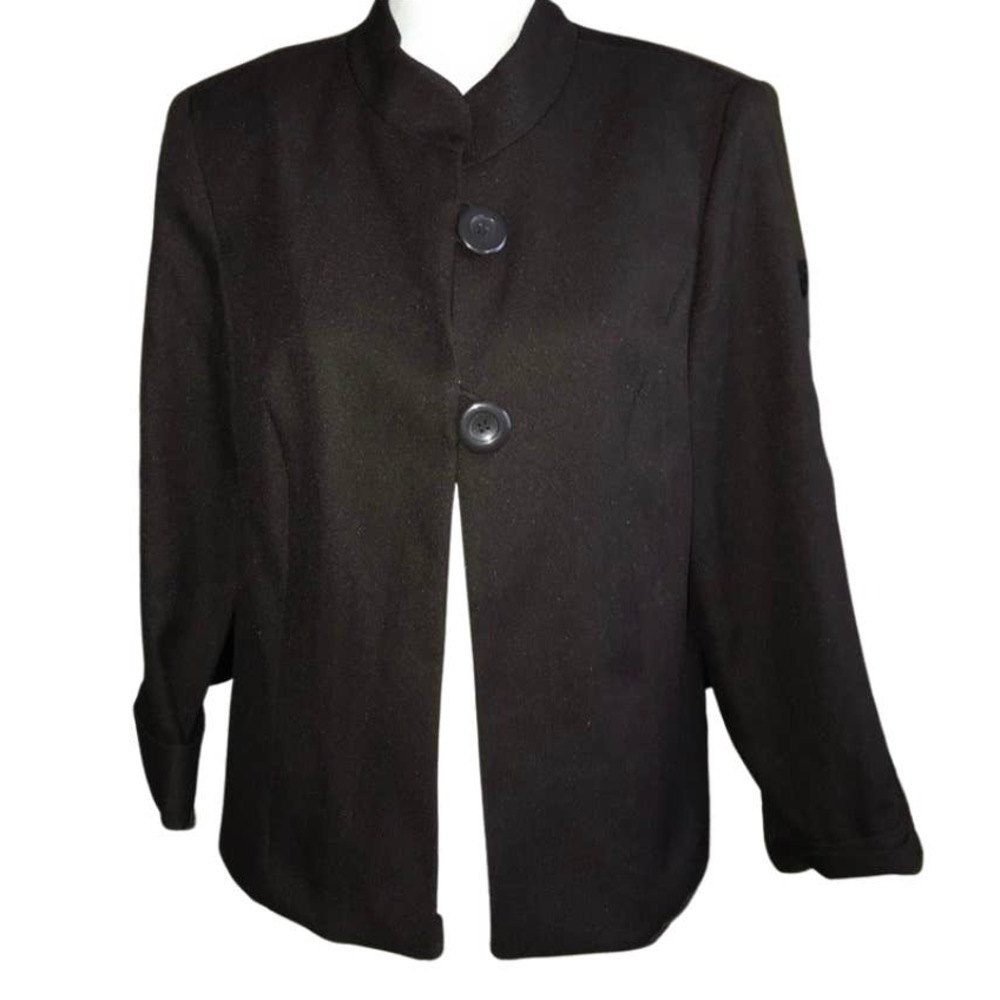 Perceptions Petite Black Open Bottom Blazer Size … - image 1